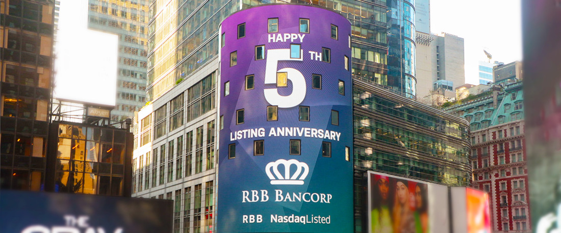 RBB Nasdaq 5 year anniversary
